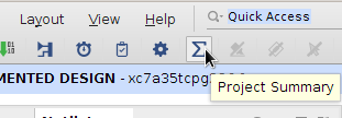Vivado project summary