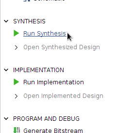 Vivado run synthesis